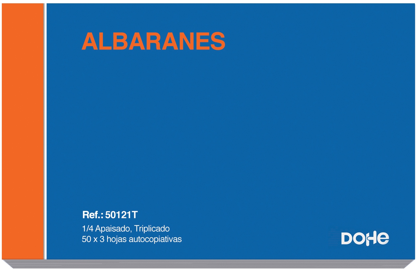 Talonario albaranes DOHE 4 apaisado original+2 copias 