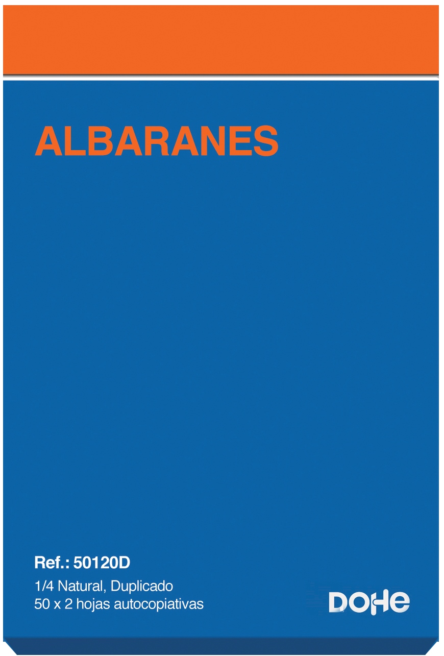 Talonario albaranes DOHE 4 natural original+copia 