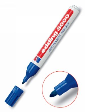 Marcador permanente EDDING 3000 cnico 1,5-3mm azul