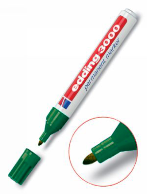 Marcador permanente EDDING 3000 cnico 1,5-3mm verde