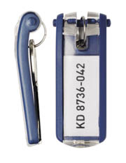 Llavero DURABLE key Clip azul oscuro blister 6 1957-07