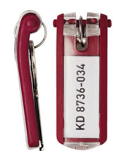 Llavero DURABLE key Clip rojo blister 6 1957-03