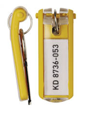 Llavero DURABLE key Clip amarillo blister 6 1957-04