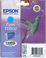 Tinta EPSON T0802 cyan C13T08024011 220 pginas