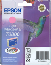 Tinta EPSON T0806 magenta claro C13T08064011 220p