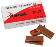 Grapas  22/6-24/6 DISNAK cobreada Caja 1.000 DK5024