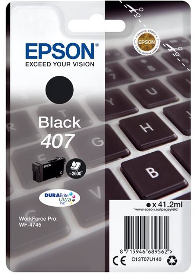 Tinta EPSON 407 negro C13T07U140 2.600 pginas