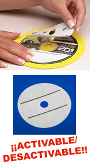 Etiquetas antihurtos 3M CD/DVD Caja 200 DCD-2