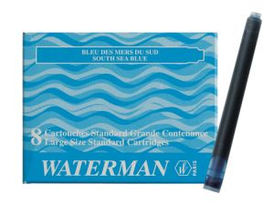Cartucho tinta WATERMAN azul florida Caja 8 S0110860