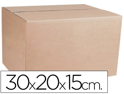 Caja embalaje cartón FIXO canal sencillo 300x200x150mm