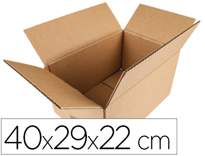 Caja embalaje cartón FIXO canal sencillo 400x290x220mm