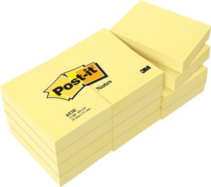 Notas adhesivas POST-IT 38x51 amarillo Pack 3 653