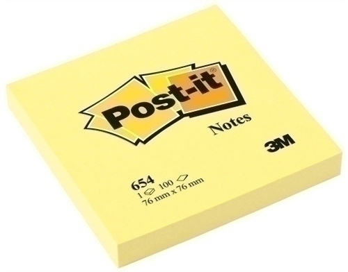 Notas adhesivas POST-IT 76x76 amarillo 654