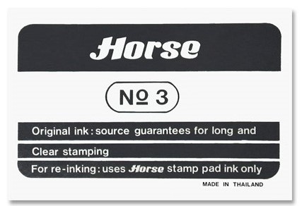 Tampn HORSE n3 10x7cm negro