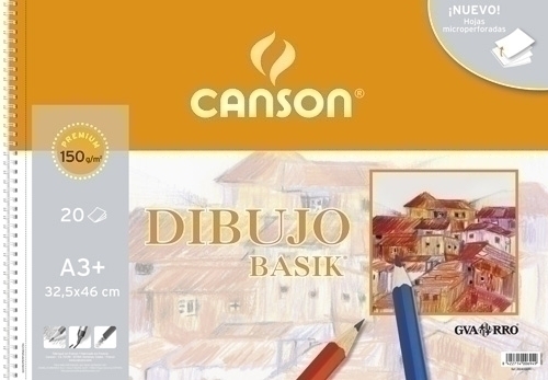 Bloc dibujo CANSON Basik 150g A3+ liso 20h C200400694