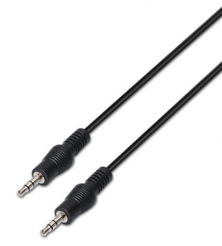 Cable audio AISENS Jack 3.5M/Jack 3.5M 1,5m negro