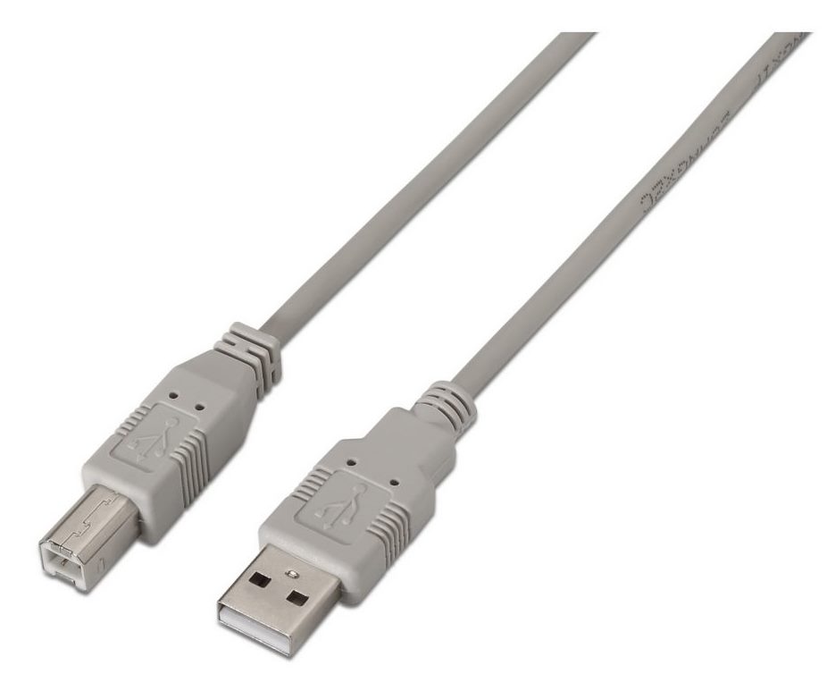 Cable USB AISENS 2.0 Tipo A/Macho-Tipo B/Macho 1,8m