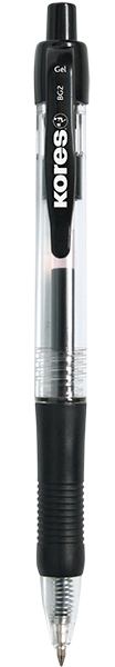 Bolígrafo gel retráctil KORES BG2 0,7mm negro