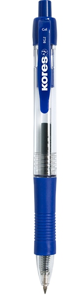 Bolígrafo gel retráctil KORES BG2 07mm azul 