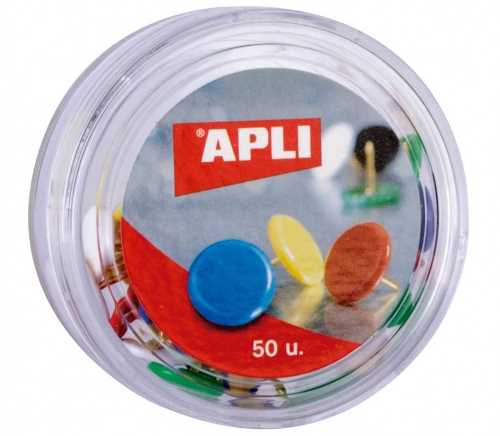 Chinchetas N2 APLI colores surtidos Caja 50 11733