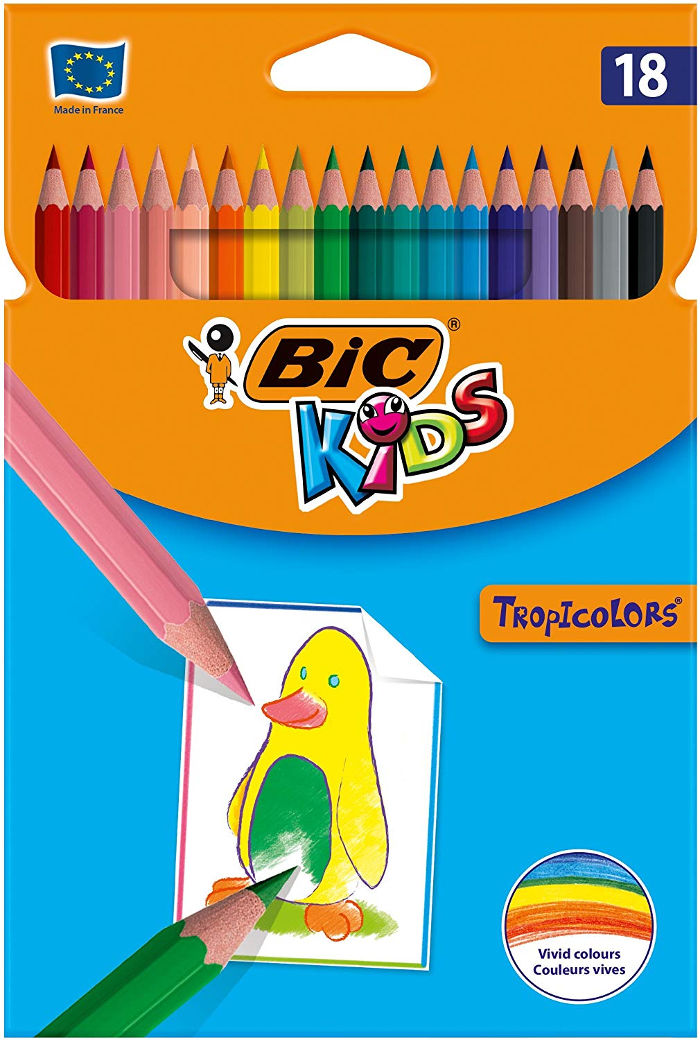 Lpiz color BIC Kids Tropicolors Caja 18 9375173