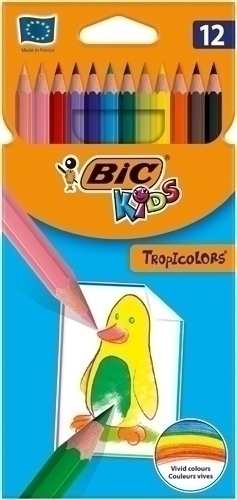 Lpiz color BIC Kids Tropicolors Caja 12 83256611 