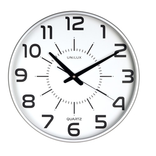 Reloj pared UNILUX Maxi Pop 37,5 gris metalizado