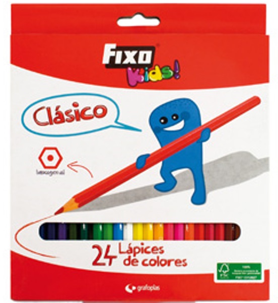 Lpiz color FIXO Kids Clsico Surtido Caja 24 