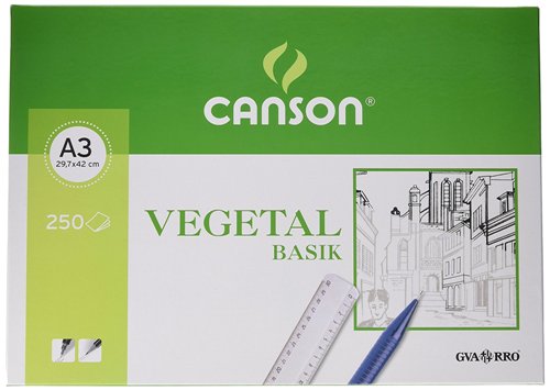 Papel vegetal CANSON A3 95g Paquete 250h 200406244