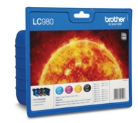 Tinta BROTHER LC980VALBP negro+color