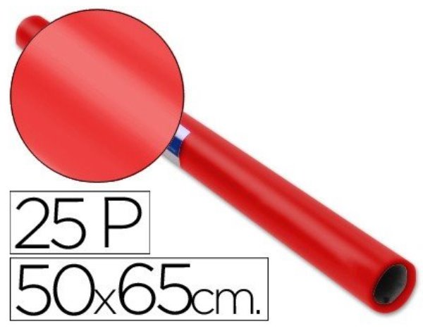 Papel Celofn SADIPAL 0,5X16.25m trepado rojo 12501