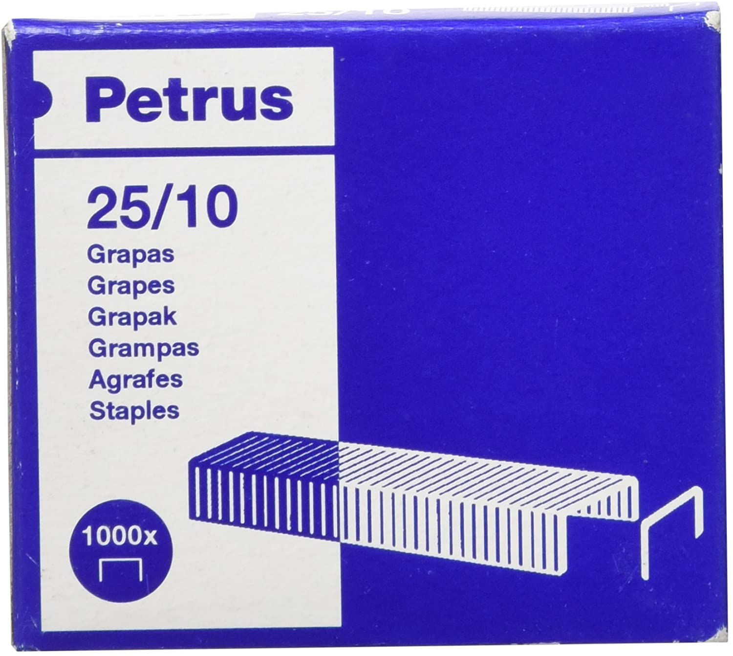 Grapas gruesos PETRUS 25/10 galvanizada Caja 1.000