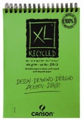 Bloc papel CANSON XL Recycled 160g A3 50h 