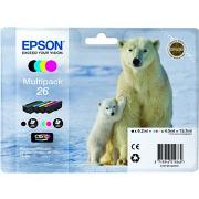 Tinta EPSON 26 Pack negro+color C13T26164010