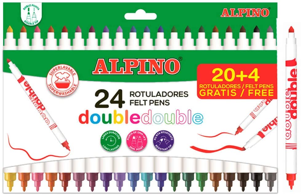 Rotulador ALPINO doble punta Caja 24 AR002058