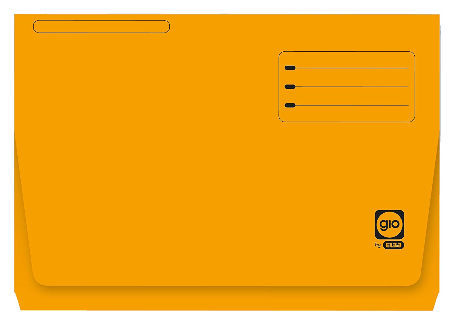 Subcarpeta bolsa canguro GIO Folio amarillo Paquete 25
