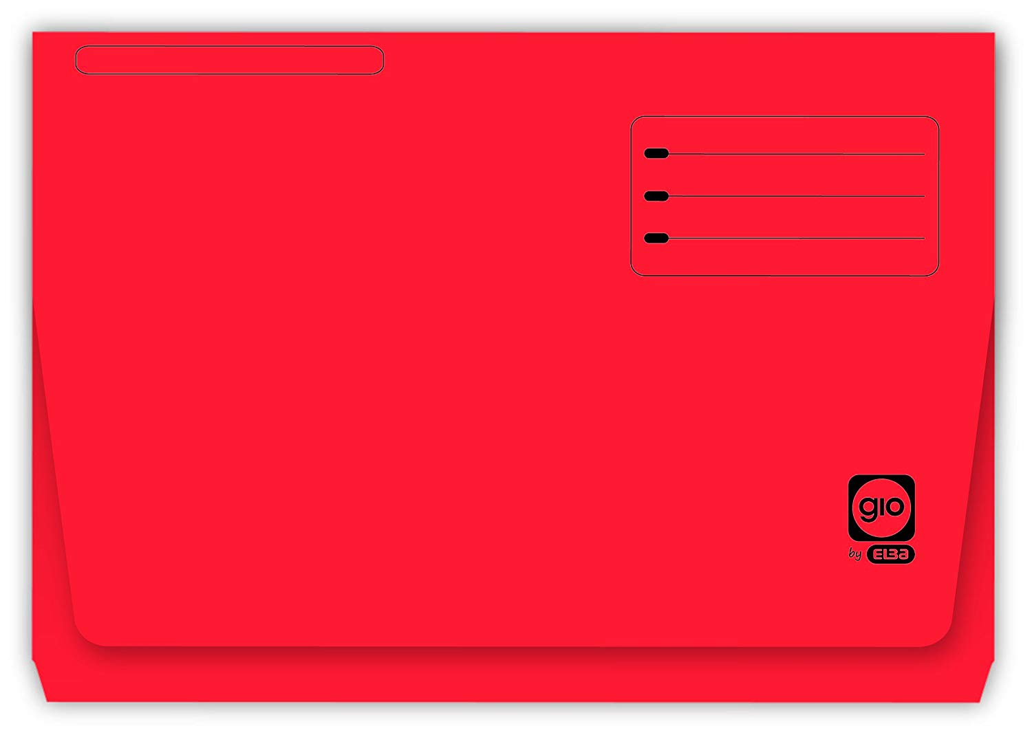 Subcarpeta bolsa canguro GIO Folio rojo Paquete 25