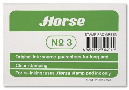 Tampn HORSE n3 10x7cm verde