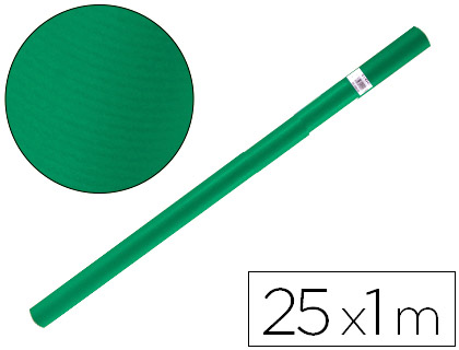 Rollo papel kraft SADIPAL 1x25m verde musgo 10736