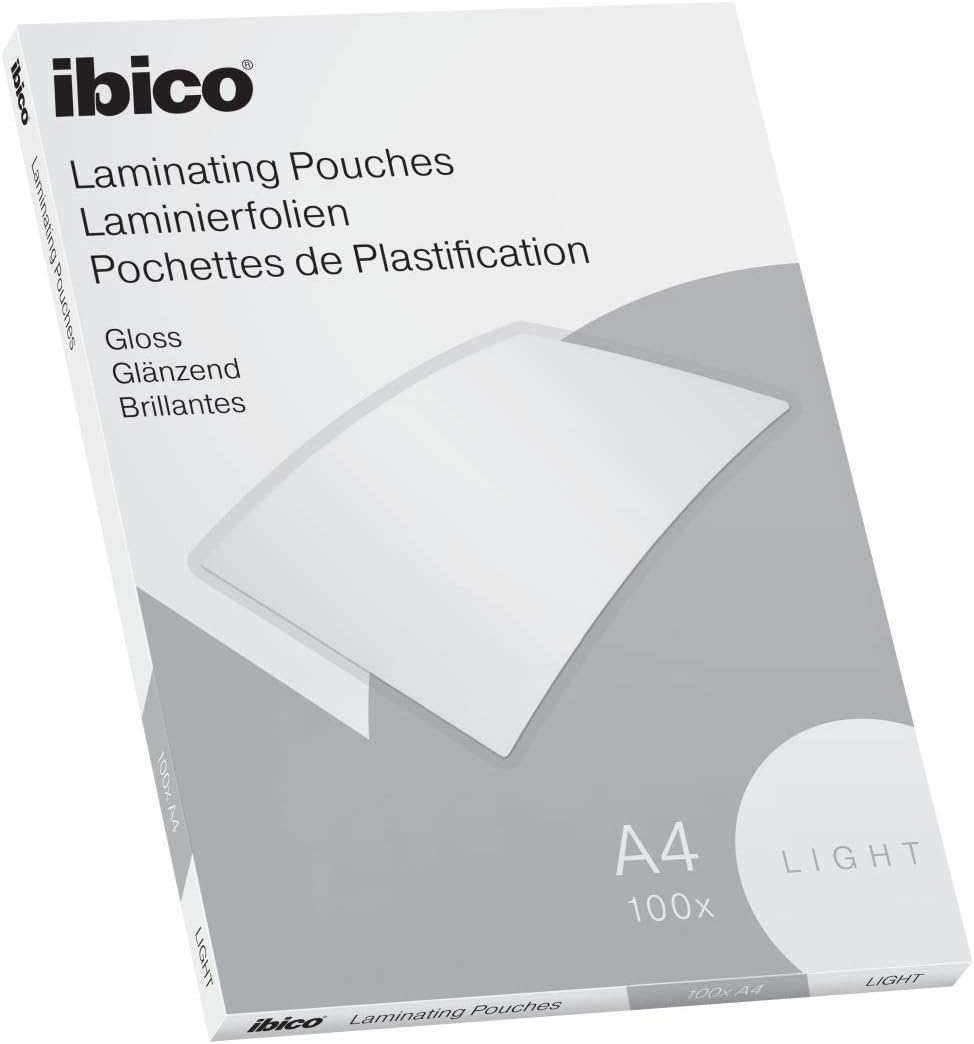 Fundas plastificar IBICO Basic Light A4 brillo Caja100