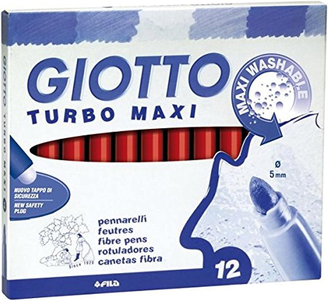 Rotulador GIOTTO Turbo Maxi rojo Caja 12 456011
