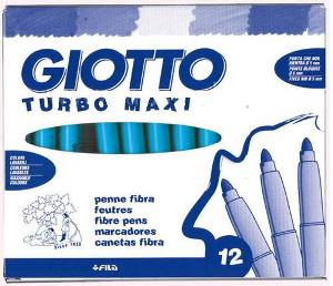 Rotulador GIOTTO Turbo Maxi azul claro Caja 12 456028