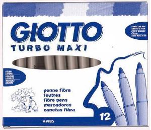 Rotulador GIOTTO Turbo Maxi gris Caja 12 456025