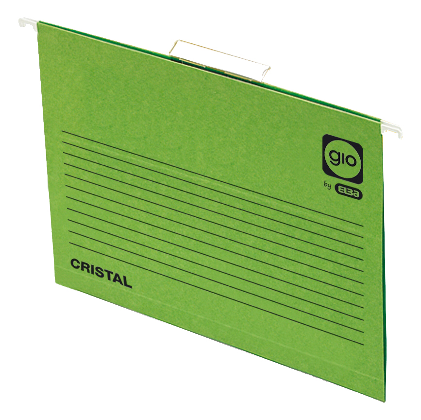 Carpeta colgante cajn GIO Cristal F verde Caja 25