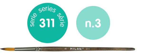 Pincel sinttico MILAN punta redonda  N3 311/3
