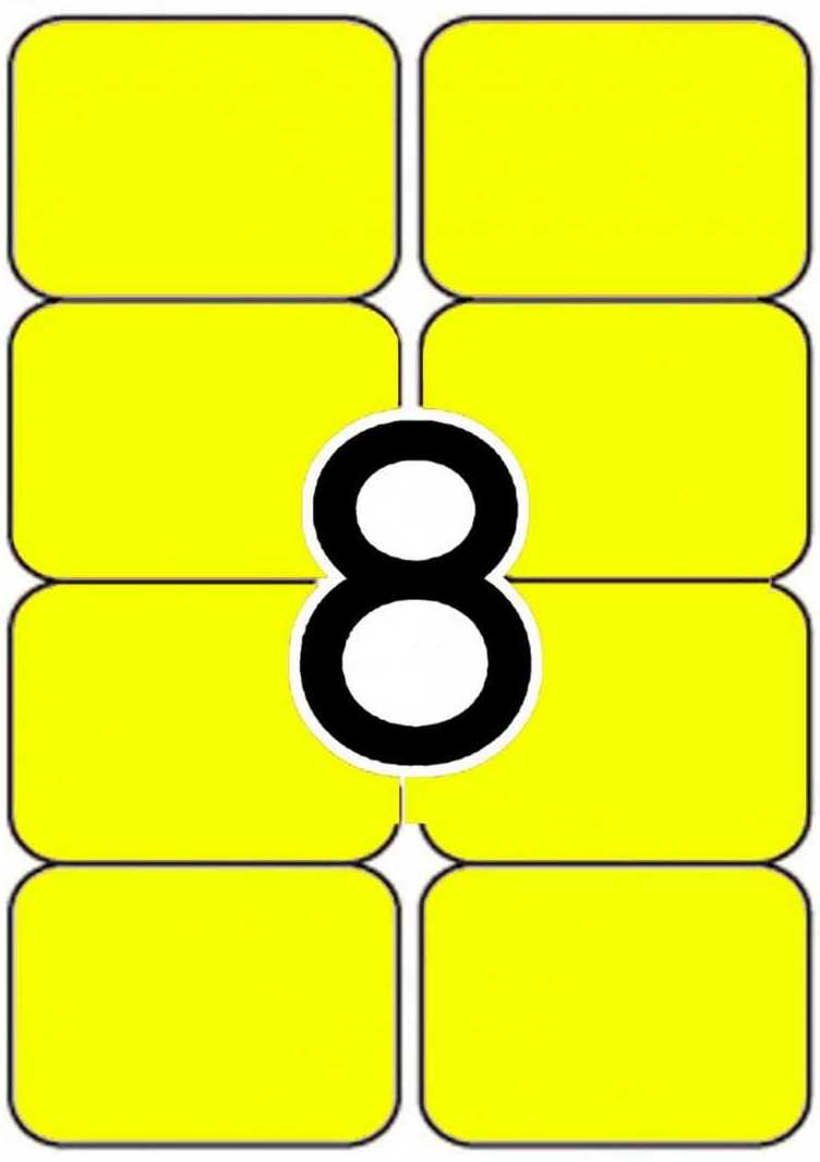 Etiqueta flúor APLI amarillo 99,1x67,7mm 20h 02874