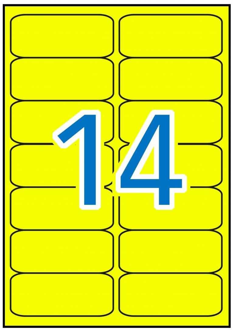 Etiqueta flúor APLI amarillo 99,1x38,1mm 20h 15076