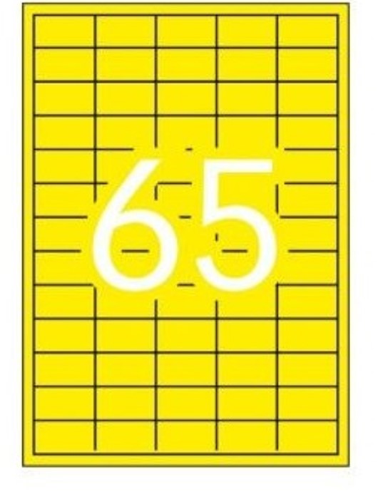 Etiqueta flúor APLI amarillo 38,1x21,2mm 20h 15074