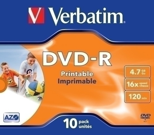 DVD-R Printable VERBATIM 4.7 Gb 16x Caja 10 45321