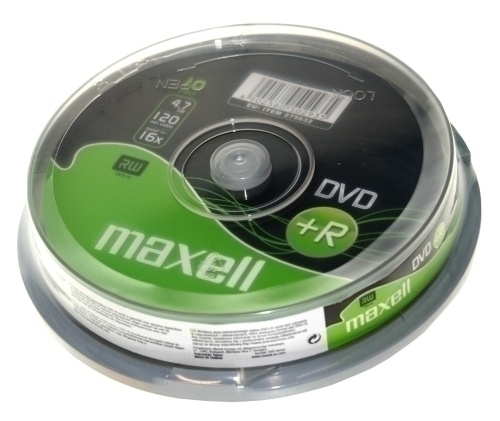DVD+R MAXELL 4.7 Gb 16x Bobina 10 M160